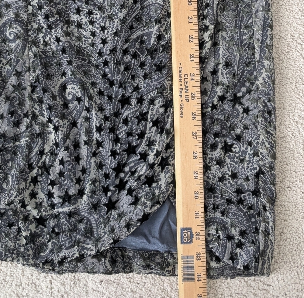 Zadig & Voltaire Jamelia Burnout Stars Skirt Fairy Designer Whimsigoth Size 38 - Picture 12 of 13